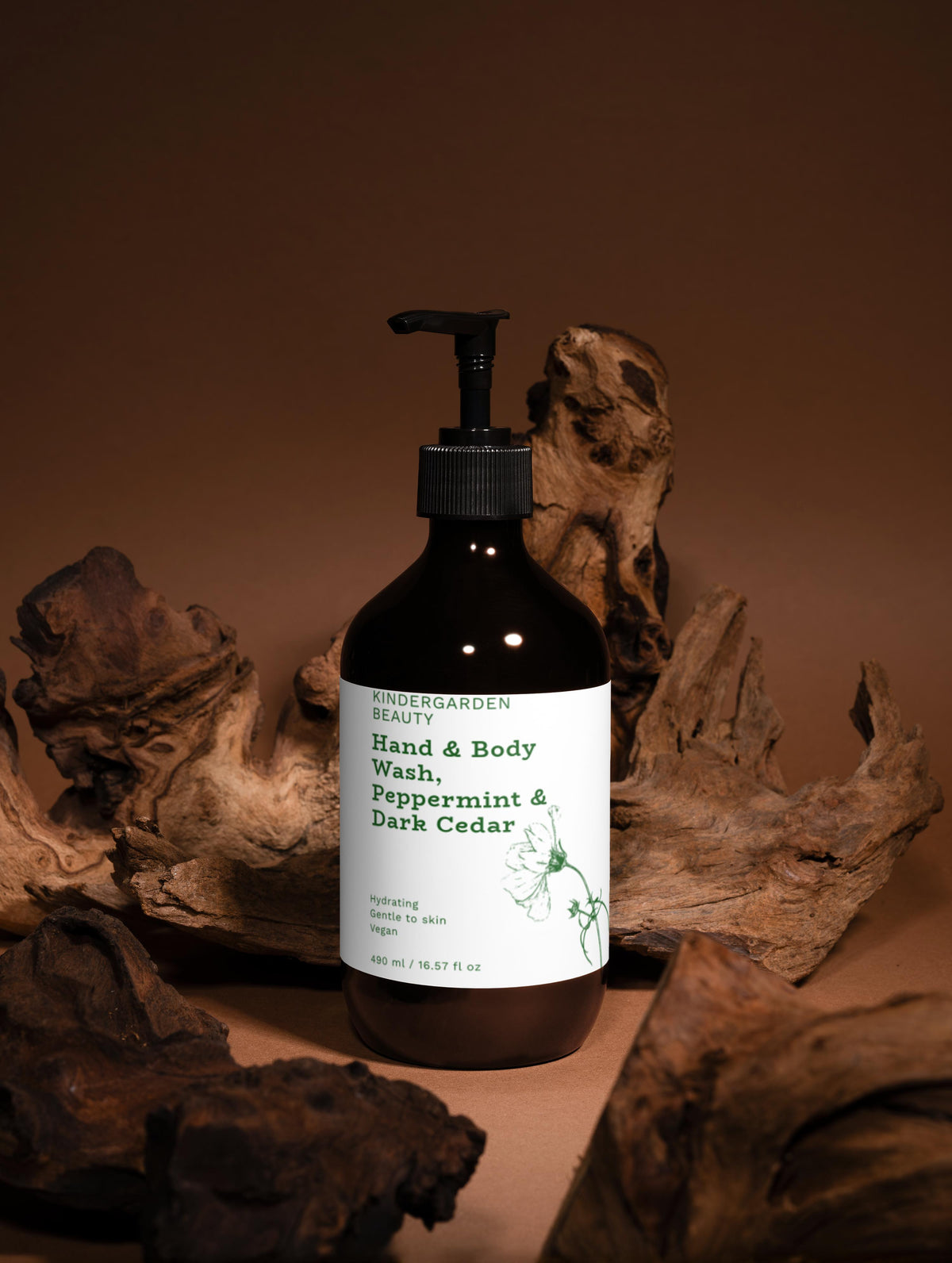 Hand & Body Wash, Peppermint & Dark Cedar